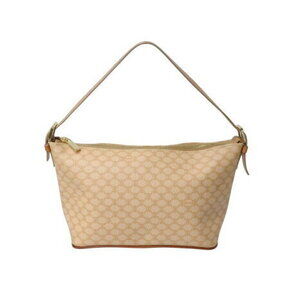 Celine Macadam Logo Handbag Beige Tan Leather